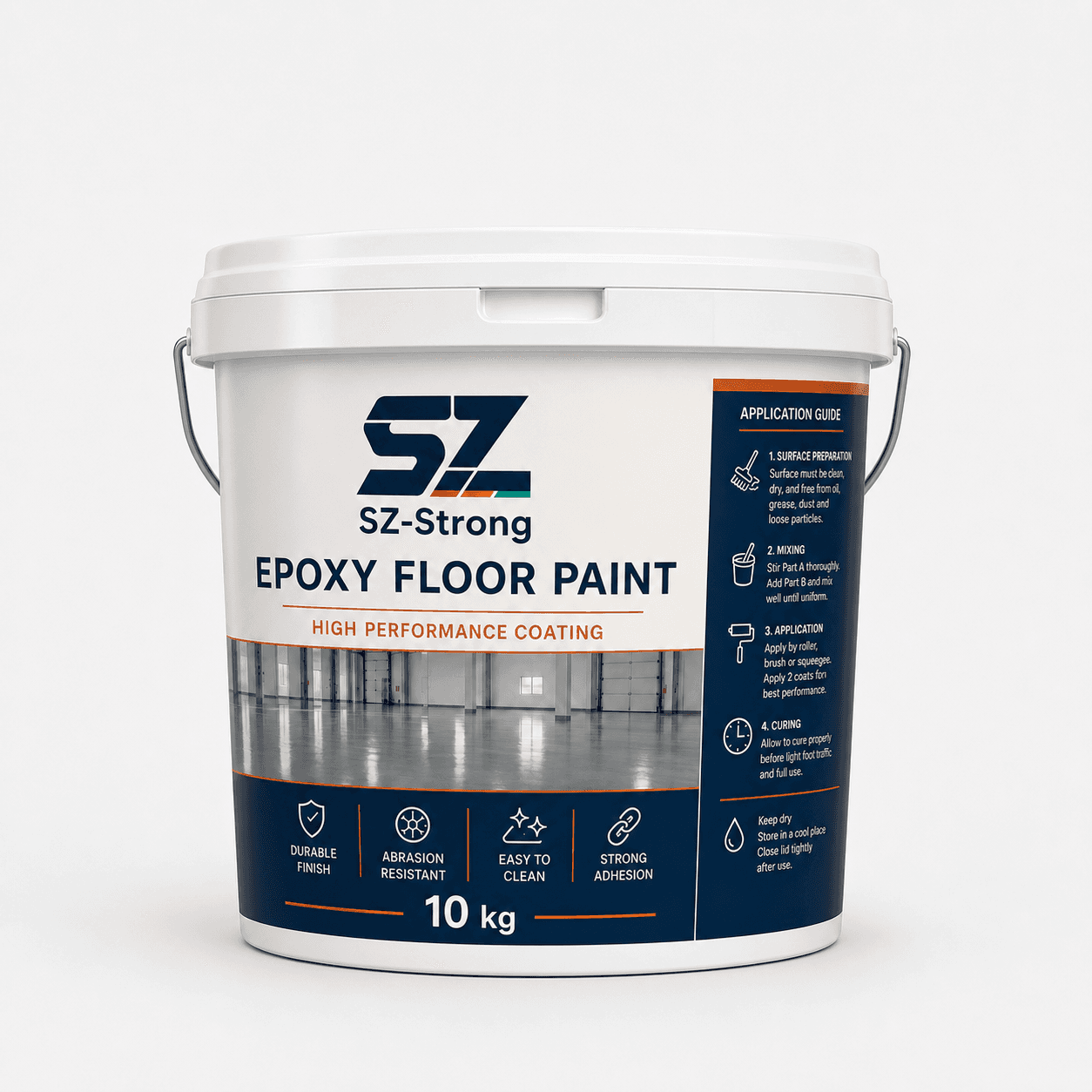 Ten kilogram epoxy floor paint pail