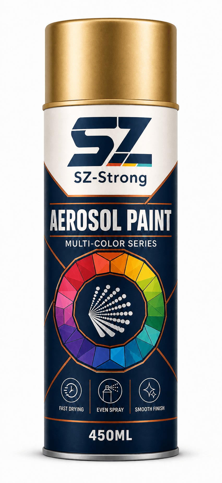 Aerosol Paint Gold colour packaging